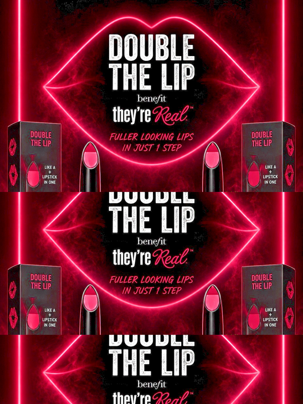 Lot Of 2 - benefit - They’re Real - Double The Lipstick - Shade: Pink Thrills